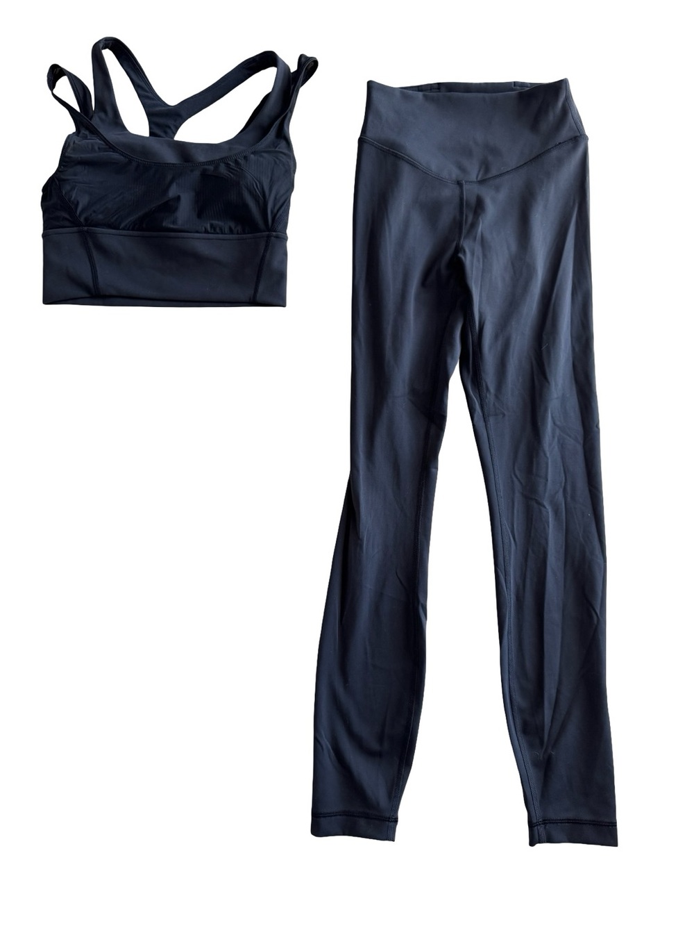 lululemon athletica Black Strappy Sports Bra & High-Waist Leggings Set